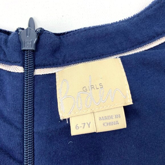 Mini Boden Girls 6-7 Years Navy Velvet Gold Stars Dress - Picture 9 of 16